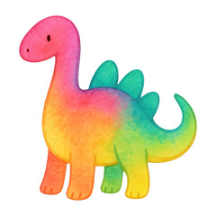 Fototapeta premium PNG Colorful dinosaur cartoon illustration.