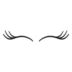 Obraz premium Thin unicorn eyelashes stroke