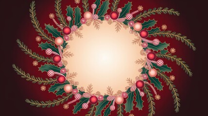 hires for Christmas background new year and presentation 16 9 size with items flower and decoration with gifts, accessories and colored balls 
