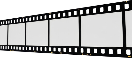 Blank Film Strip Reel with Perforations and Frames.