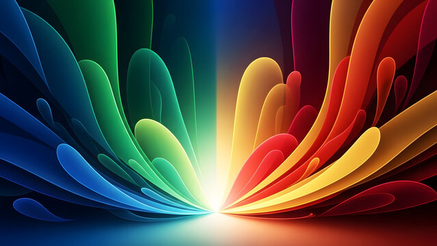 Radiant Waves of Color Flowing Across the Spectrum - Powered by Adobe