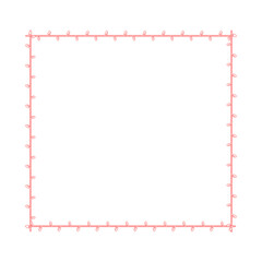 Red neon Square shape frame. Vivid glowing red border isolated on transparent background. Shine glow light electric red neon sign frame. Banner, Mockup, presentation, Design element, PNG