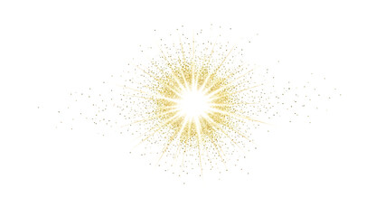 Obraz premium Abstract light burst with yellow and orange hues isolated on transparent background