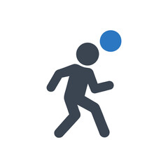 Player Heading Ball Jump Icon