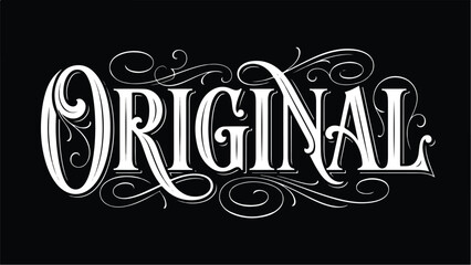 Original Typography Design on Black Background.