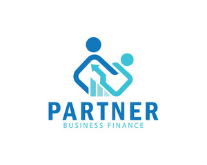 partner business logo creative design concept finance growth business people community