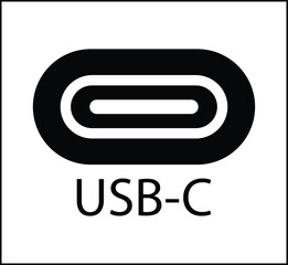 Usb type-c icon vector.Usb sign.Connector type-c