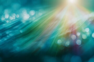 Bright light illuminates abstract, flowing colors in a dynamic aquatic or ethereal setting