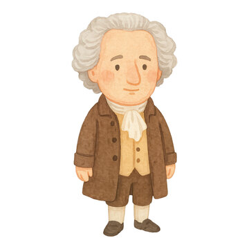 PNG Cartoon historical figure illustration.