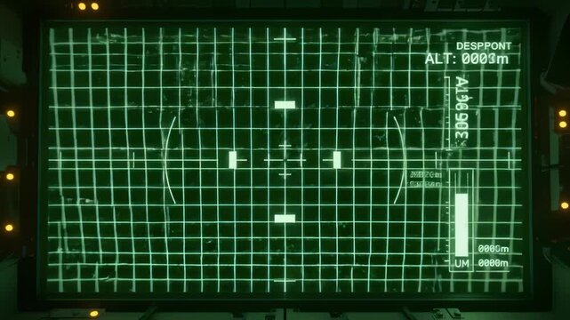 Aircraft Hud Displaying Altitude During Descent to Ground Zero Point