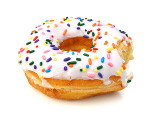 Donuts isolated on white background.