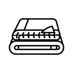 Neatly Folded Fabric Stack Icon