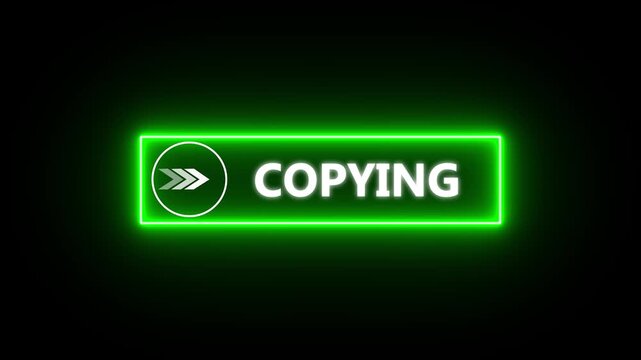 Neon line mouse cursor animation pointing towards copying button on transparent background. Up and down arrow moving on business arrow text dollar.