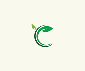 Organic Natural Leaf Logo Design