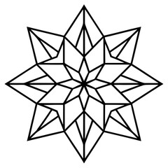 Geometric starburst mandala design