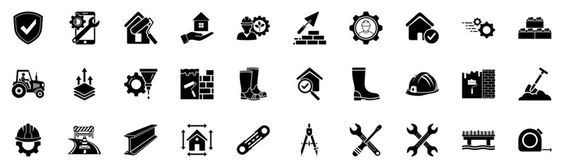 Painting & Home Improvement Icon Pack &ndash; Paint Rollers, Brushes, Magnifying Glass & Inspection
