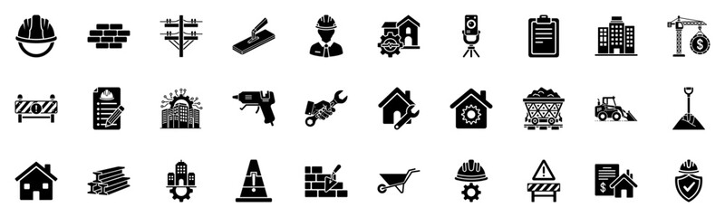 Industrial Machinery & Mechanical Icon Pack &ndash; Gears, Cogs, Drills & Cranes