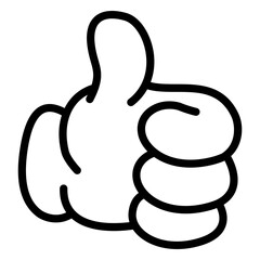 Thumb up cartoon hand © Vexels