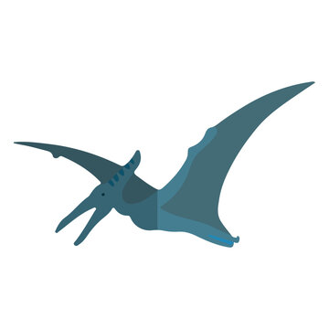 Blue pterodactyl flat