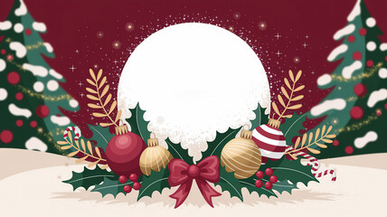 hires for Christmas background new year and presentation 16 9 size with items flower and decoration with gifts, accessories and colored balls 
