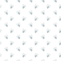 Hand holding a cloth wiping a surface seamless pattern isolated on white background