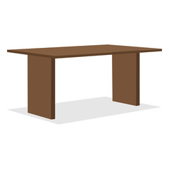 Two leg wooden table illustration
