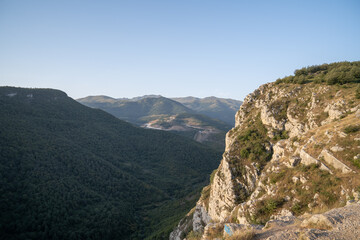 Fototapeta premium Scenic View of Jidir Duzu Plateau and Mountain Valley in Shusha, Karabakh, Azerbaijan.