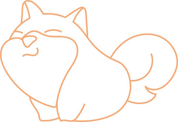 Cute dog lineart