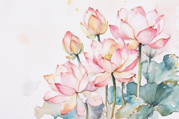 Lotus flower isolated on white background