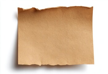 A textured piece of torn brown paper ready for notes and creative designs.