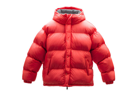 Bold Red Puffer Jacket Offers Superior Warmth and Style, Ideal for Cold Weather Adventures and Urban Explorations Alike