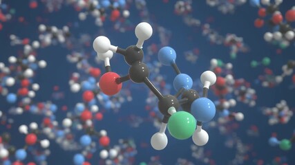 Molecular structure animated science background chemistry biology medical research concept molecule atom - Powered by Adobe