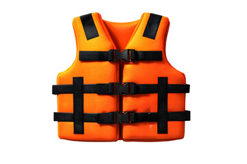 Bright Orange Life Vest for Water Safety and Protection Gear for Boating and Swimming Safety Equipment