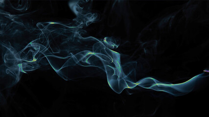 Ethereal Smoke Trails on Black Background