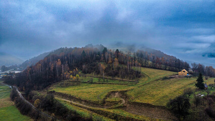 autumn landscape in the mountains