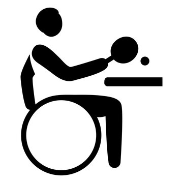 Table tennis paralympic silhouette