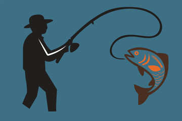 fisher mane silhouette black color © creative design