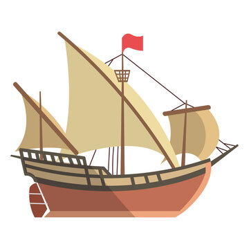 Lateen ship illustration