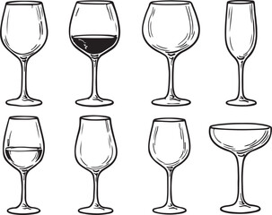 Collection of hand drawn vector illustrations