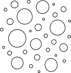  line Vector illustration of air bubbles