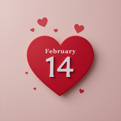 Happy Valentine's Day text with cutout paper hearts.