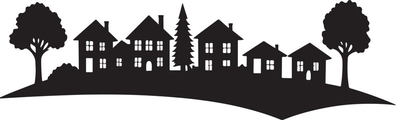  Neighborhood silhouette vector 