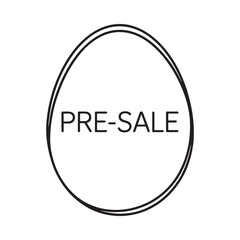 Egg shaped pre sale announcement graphic