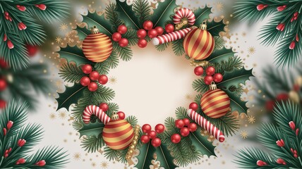 hires for Christmas background new year and presentation 16 9 size with items flower and decoration with gifts, accessories and colored balls 
