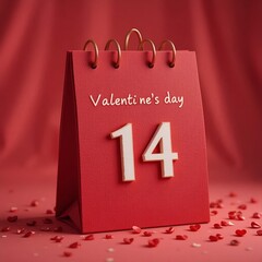 Happy Valentine's Day text with cutout paper hearts.