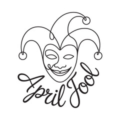 Jester mask with april fool s day script