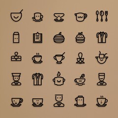 set of kitchen and cafe ware