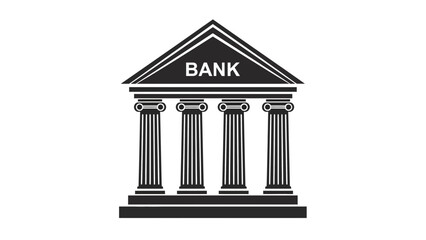 Obraz premium Bank building finance investment money savings banking architecture column structure institution wealth fund, line vector illustration