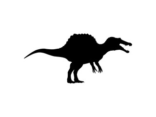 Spinosaurus silhouette vector flat illustration design. © Techzaka