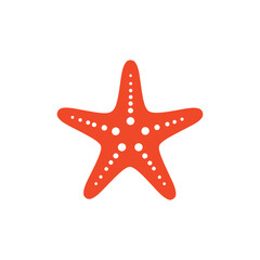 Star fish silhouette vector flat illustration design.